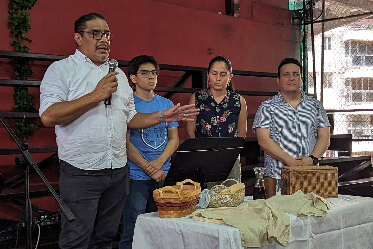 Daniel, a ruling elder (left), presents William as a candidate for pastoral ministry. 