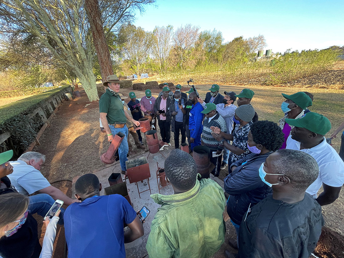 Farmers learning sustainable farming techniques in Senegal