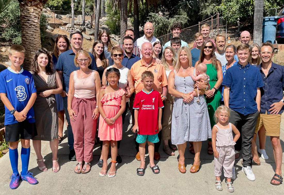 Peter and Rebecca Jones (center) gather for a Jones Family Reunion in 2020. 