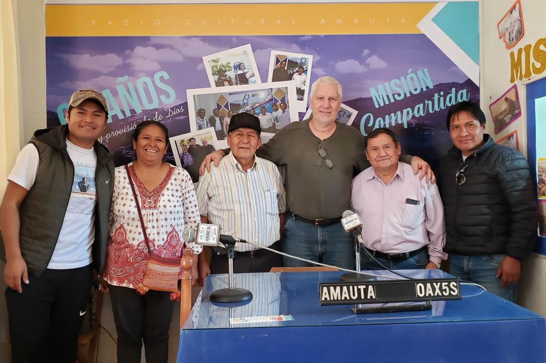 Keith with Current Radio Amauta Staff