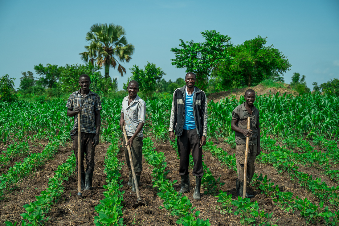 Uganda farmers in their field