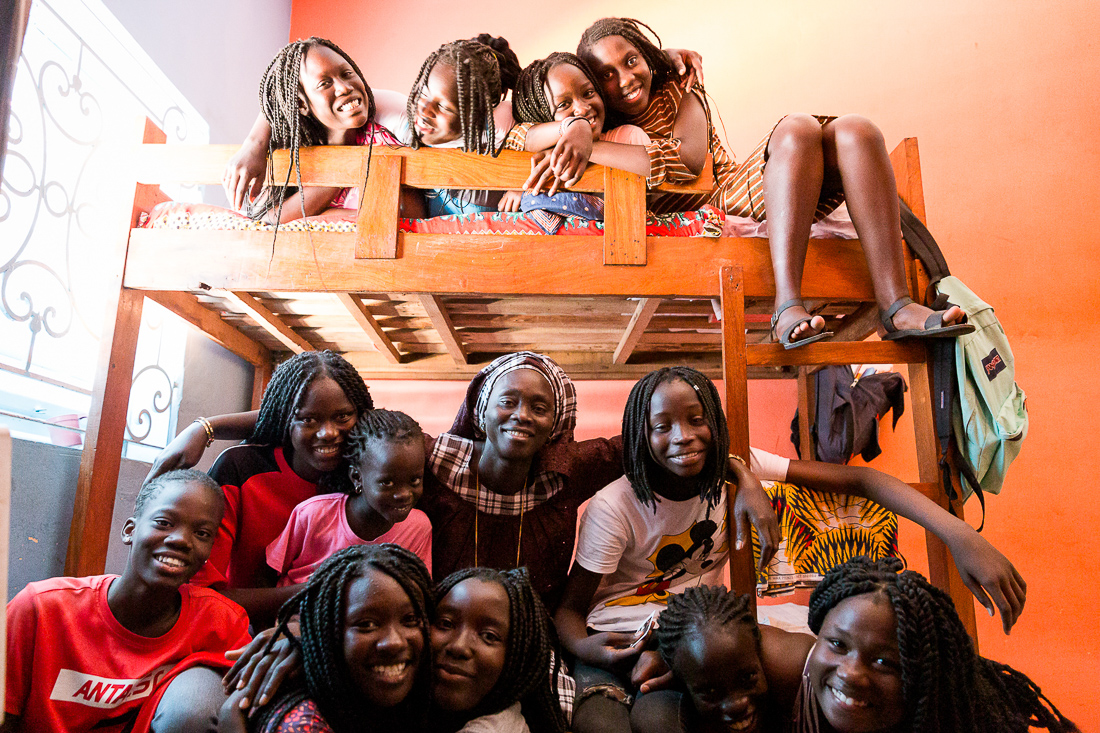 Some of the residents living in the girls’ home in Dakar