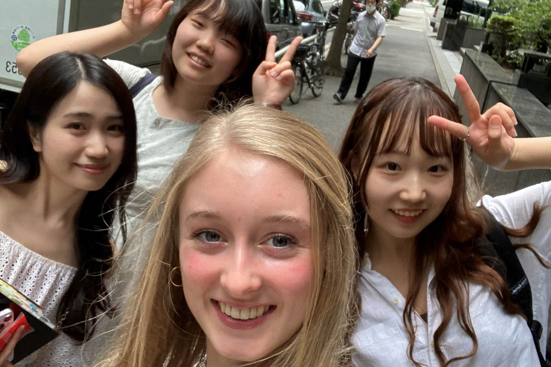 Anna with Students
